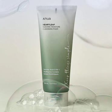 Anua - Heartleaf Succinic Moisture Cleansing Foam