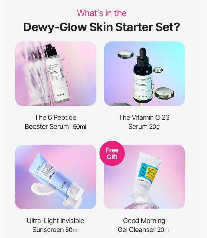 COSRX-Dewy-Glow Skin Starter Bestseller Set